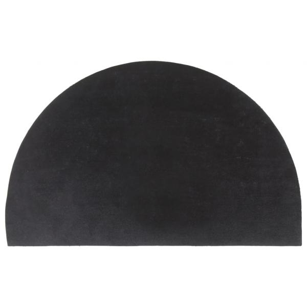 Fußmatte Dunkelgrau Halbrund 50x80 cm Kokosfaser Getuftet