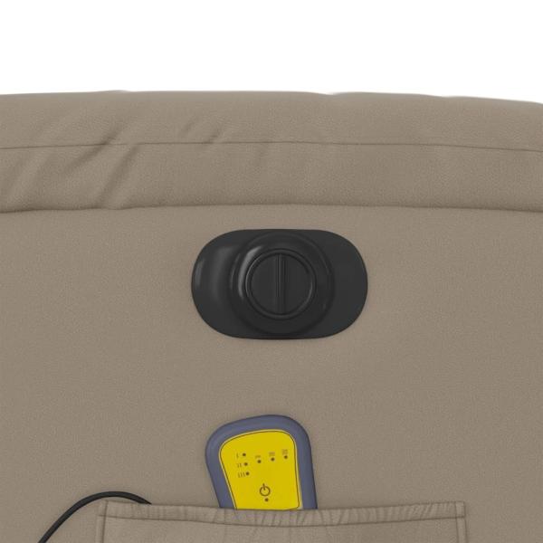 Massagesessel Elektrisch Cappuccino-Braun Kunstleder