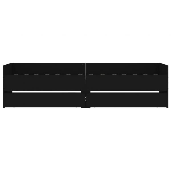 Bettgestell mit Schubladen Schwarz 100x200 cm