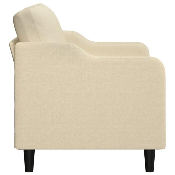 2-Sitzer-Sofa Creme 140 cm Stoff