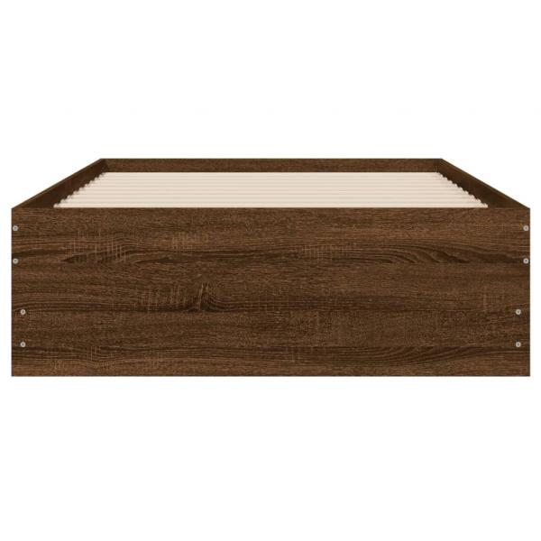 Bettgestell mit Schubladen Braun Eichen-Optik 100x200 cm