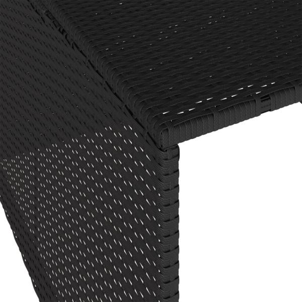 Mähroboter-Garage Schwarz 86x90x52/57 cm Poly Rattan
