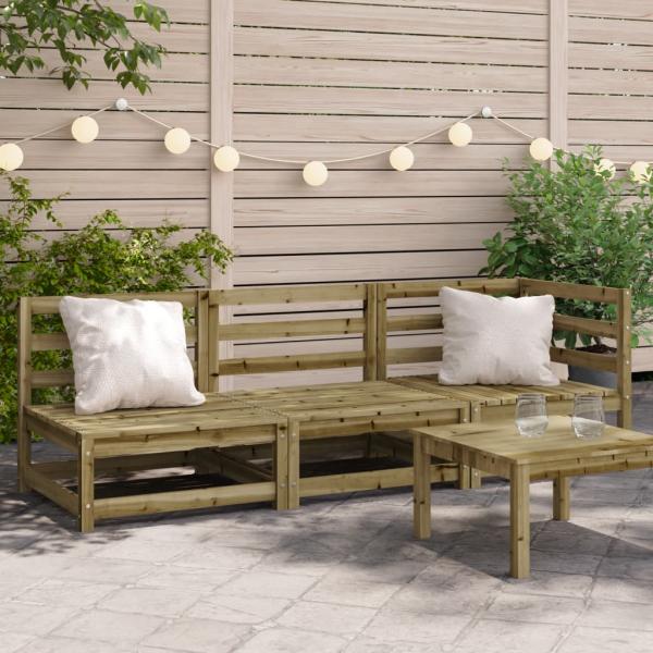 ARDEBO.de - Gartensofa 3-Sitzer Kiefernholz Imprägniert