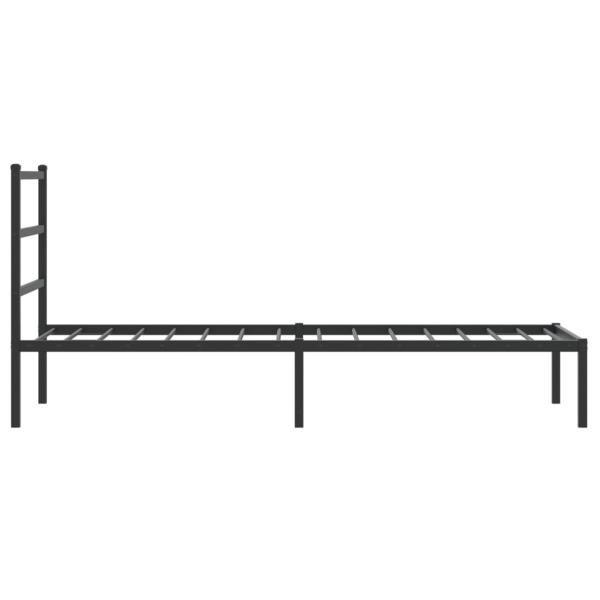 ARDEBO.de - Bettgestell mit Kopfteil Metall Schwarz 80x200 cm