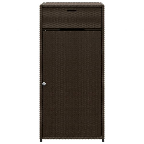 Gartenschrank Braun 55x55x111 cm Poly Rattan