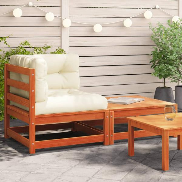 ARDEBO.de - Garten-Ecksofa mit Kissen und Hocker