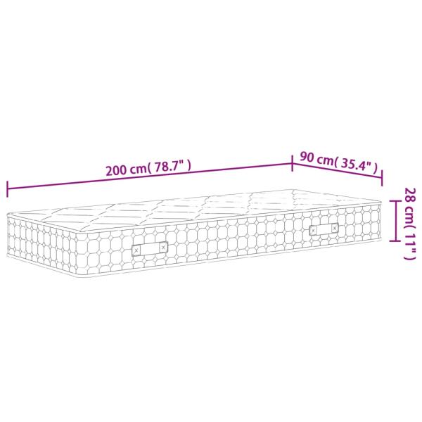 Matratze Taschenfederkern Medium Plus 90x200 cm