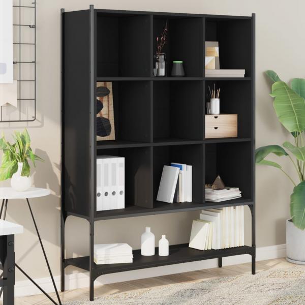 ARDEBO.de - Bücherregal Schwarz 102x30x141,5 cm Holzwerkstoff
