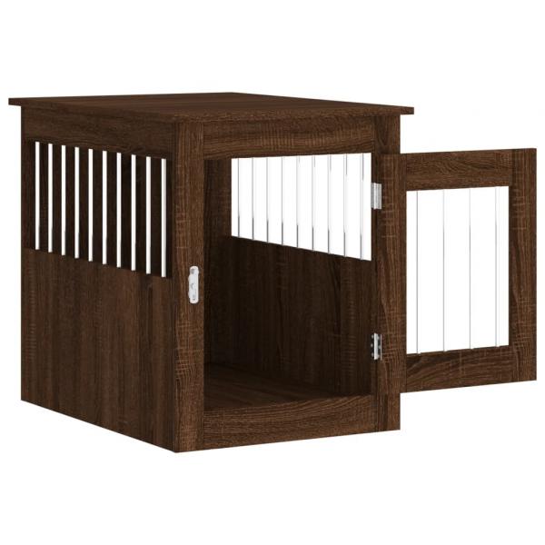 Hundekäfig im Möbelstil Braun Eichen-Optik 55x75x65 cm