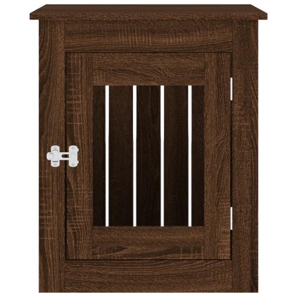 Hundekäfig im Möbelstil Braun Eichen-Optik 55x75x65 cm