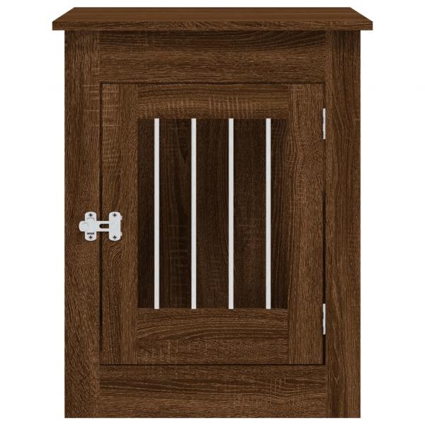 Hundekäfig im Möbelstil Braun Eichen-Optik 55x80x68 cm
