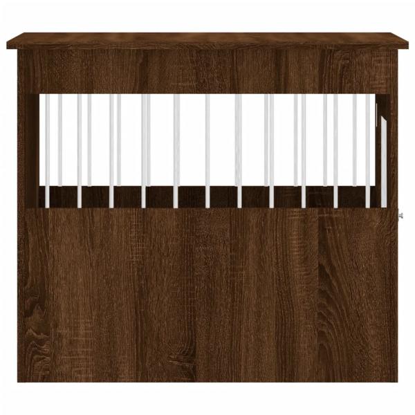Hundekäfig im Möbelstil Braun Eichen-Optik 55x80x68 cm