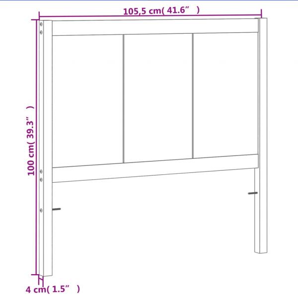 Kopfteil Wachsbraun 100 cm Massivholz Kiefer