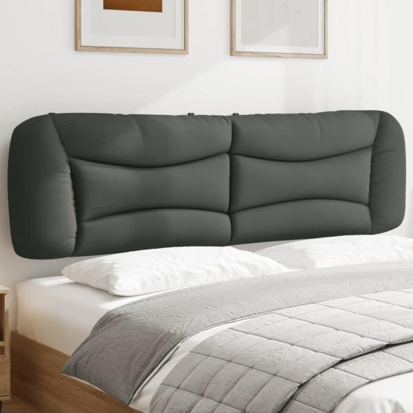 ARDEBO.de - Kopfteil-Kissen Dunkelgrau 180 cm Stoff