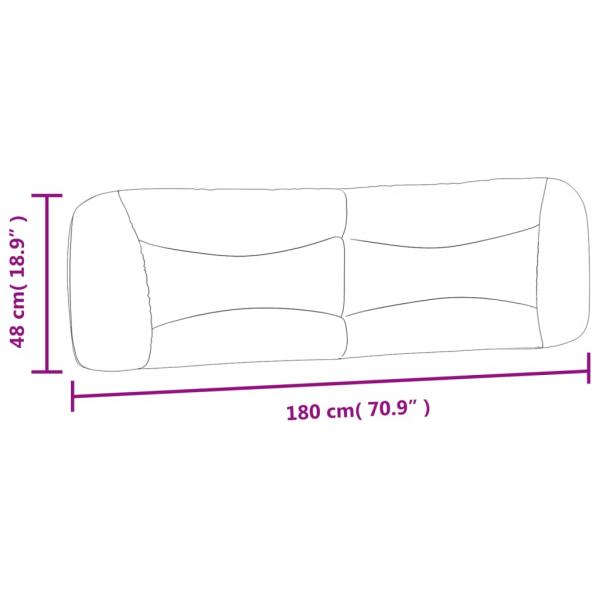Kopfteil-Kissen Dunkelgrau 180 cm Stoff