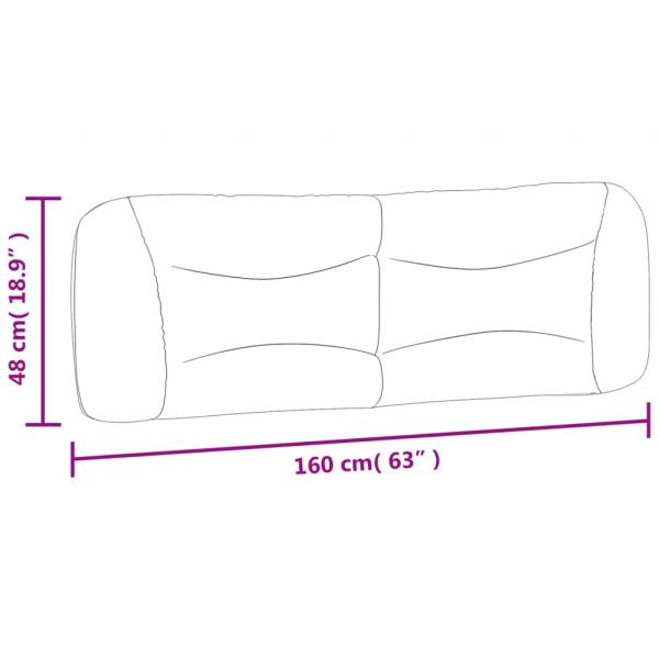 Kopfteil-Kissen Dunkelbraun 160 cm Stoff