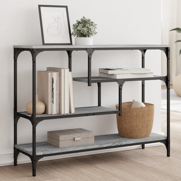 ARDEBO.de - Konsolentisch Grau Sonoma 100x30x75 cm Holzwerkstoff