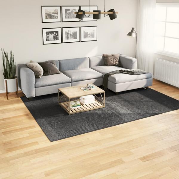 ARDEBO.de - Teppich IZA Kurzflor Skandi-Stil Anthrazit 200x280 cm