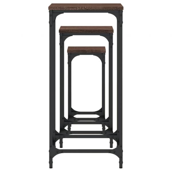 Satztische 3 Stk. Braun Eichen-Optik Holzwerkstoff