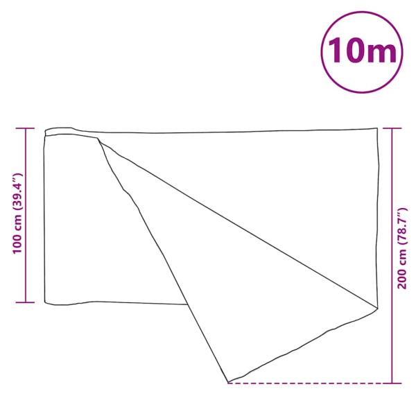 Zaunblende Anthrazit 1x10 m HDPE 75 g/m²