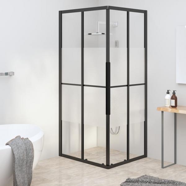 ARDEBO.de - Duschkabine Halbmatt ESG 90x70x180 cm Schwarz