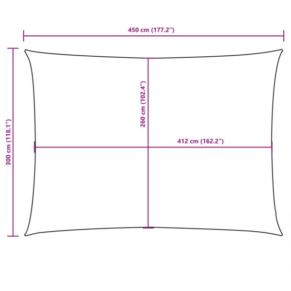 Sonnensegel Oxford-Gewebe Rechteckig 3x4,5 m Terrakotta-Rot