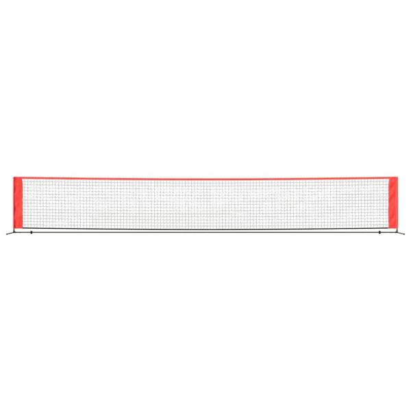 Tennisnetz Schwarz und Rot 600x100x87 cm Polyester