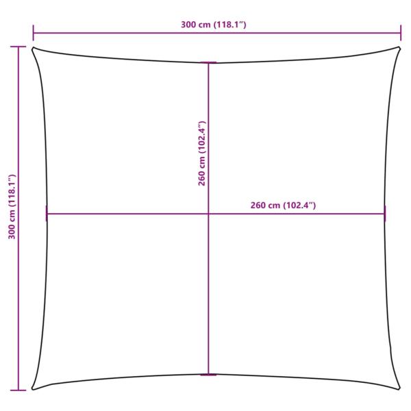 Sonnensegel Oxford-Gewebe Quadratisch 3x3 m Beige