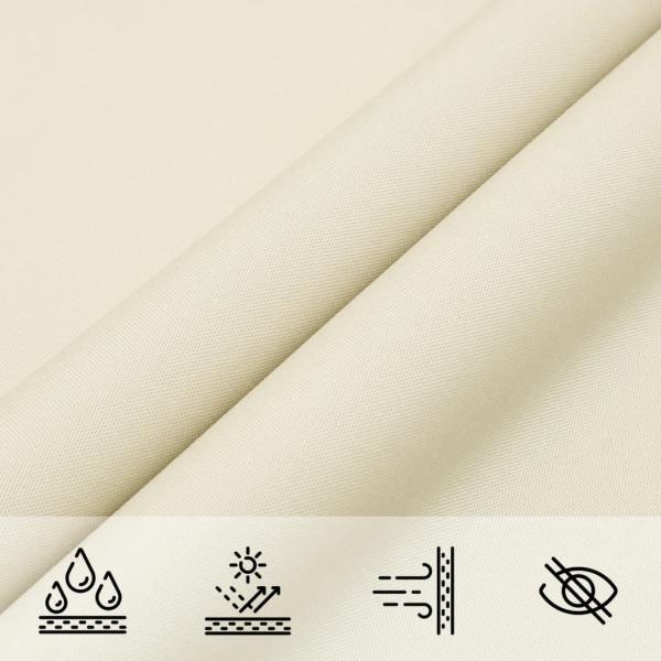 Sonnensegel Oxford-Gewebe Quadratisch 4x4 m Creme