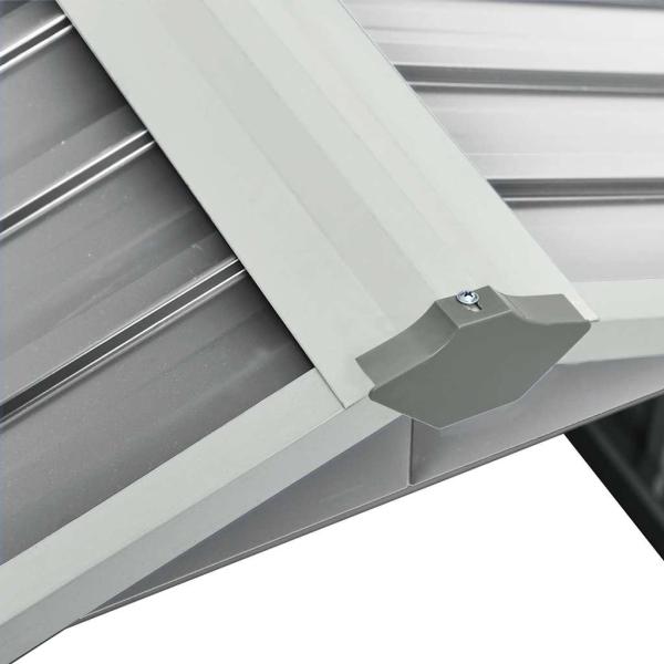 Rasenmäher Garage 92x97x63 cm Verzinkter Stahl Grau