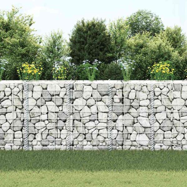 Gabionen-Hochbeete 3 Stk. 30x30x50 cm Eisen
