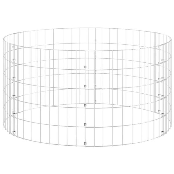 Gabionen-Säule Rund Verzinkter Stahl Ø100x50 cm