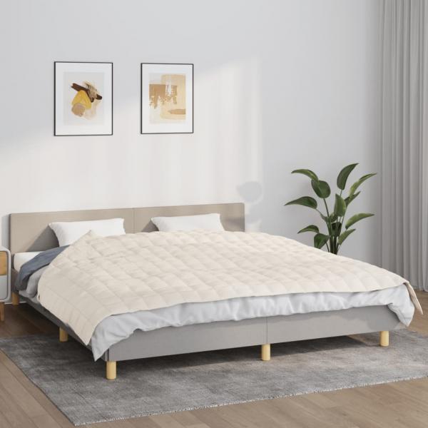 ARDEBO.de - Gewichtsdecke Hellcreme 155x220 cm 7 kg Stoff