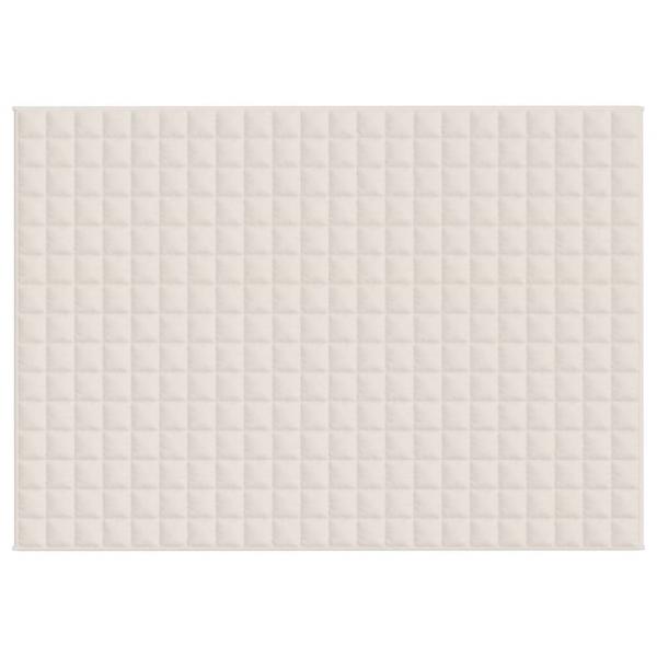 Gewichtsdecke Hellcreme 155x220 cm 7 kg Stoff