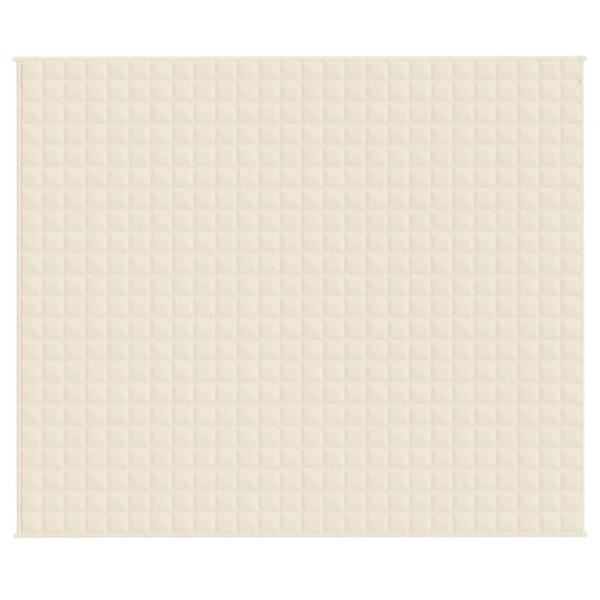 Gewichtsdecke Hellcreme 220x260 cm 11 kg Stoff
