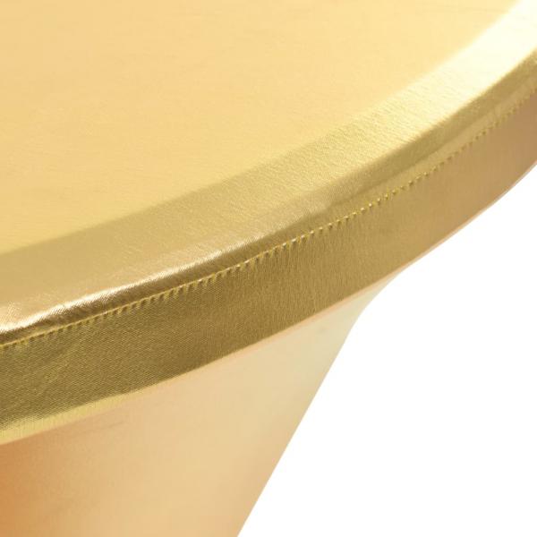 2 Stück Stretch-Tischdecken Golden 70 cm 