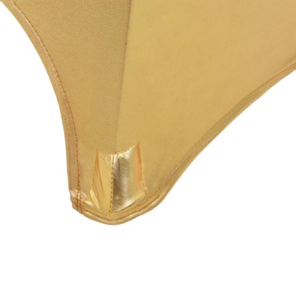 2 Stück Stretch-Tischdecken Golden 70 cm 