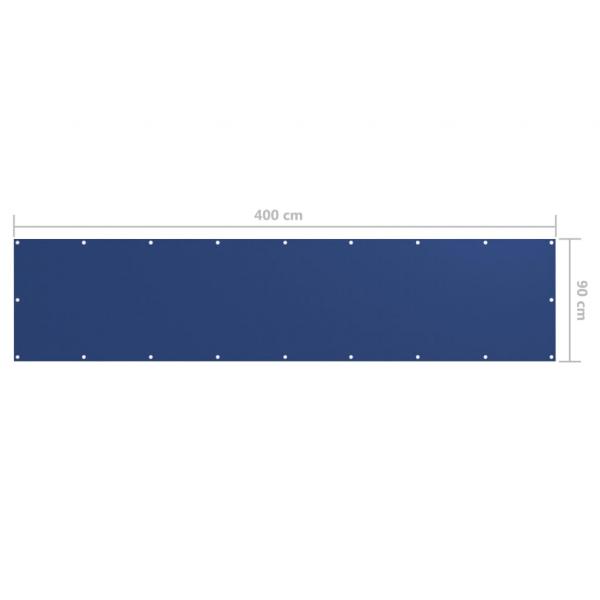Balkon-Sichtschutz Blau 90x400 cm Oxford-Gewebe