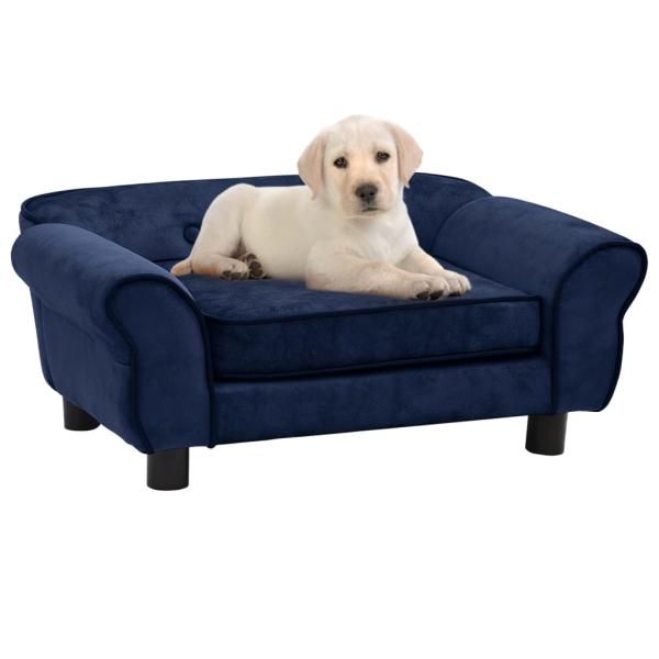 ARDEBO.de - Hundesofa Blau 72x45x30 cm Plüsch