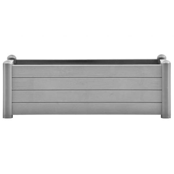 Garten-Hochbeet PP Steingrau 100x43x35 cm
