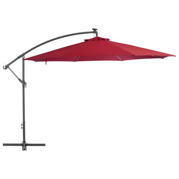 Ampelschirm mit Alu-Mast 350 cm Bordeauxrot