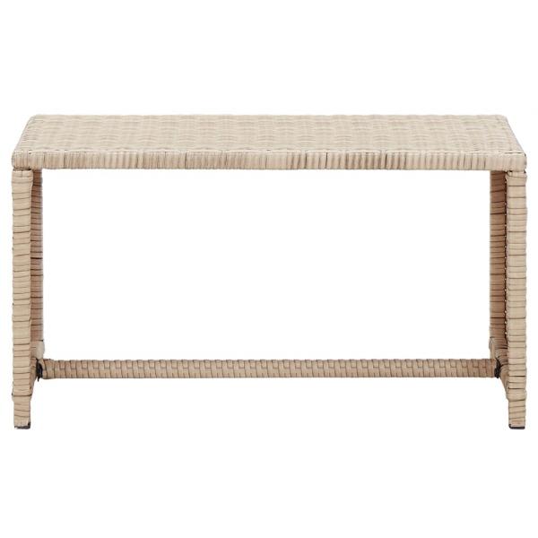 ARDEBO.de - Couchtisch Beige 70x40x38 cm Poly Rattan