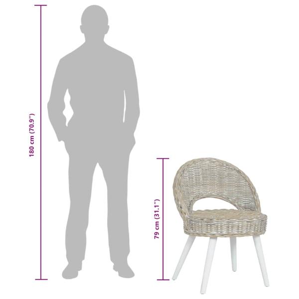 Sessel Kubu-Rattan Weiß