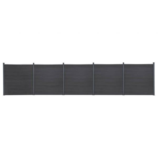 ARDEBO.de - Zaunelement-Set Grau 872x186 cm WPC