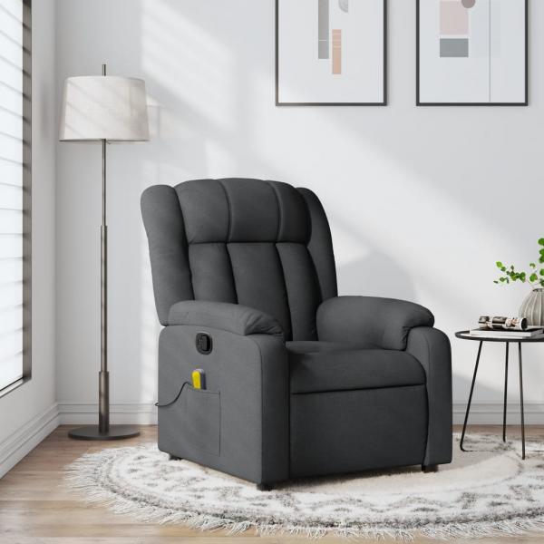 ARDEBO.de - Massagesessel Dunkelgrau Stoff