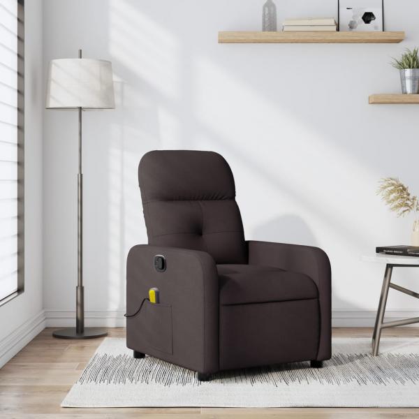 ARDEBO.de - Massagesessel Dunkelbraun Stoff
