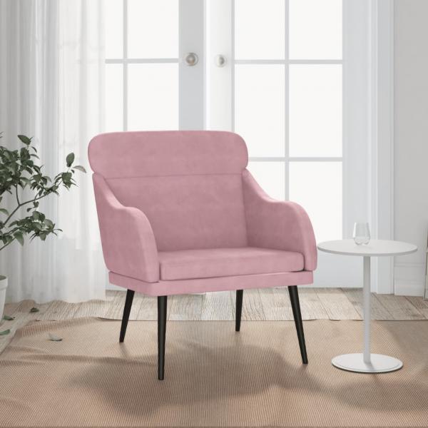 ARDEBO.de - Sessel Rosa 63x76x80 cm Samt