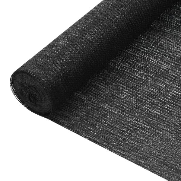 Zaunblende Schwarz 1,2x25 m HDPE 75 g/m² 
