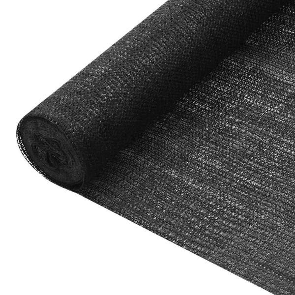 Zaunblende Schwarz 1,2x25 m HDPE 75 g/m² 