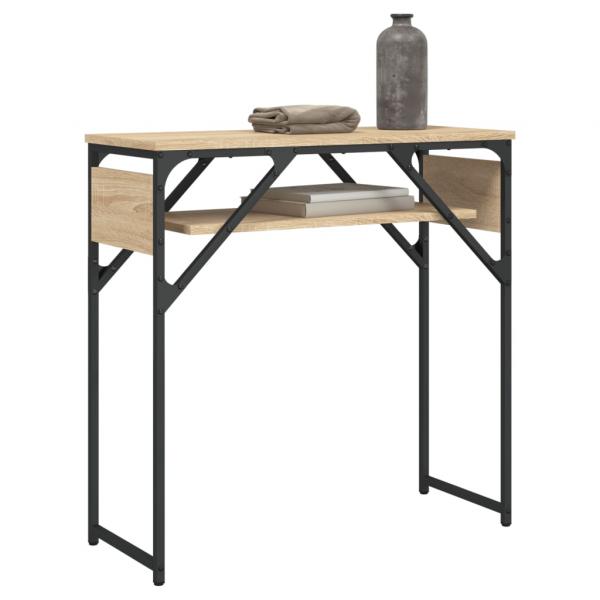 Konsolentisch mit Ablage Sonoma-Eiche 75x30x75cm Holzwerkstoff